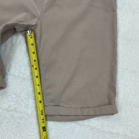 Soft Surroundings Super Stretch Shorts Medium Cuffed Pull On Elastic Waist Khaki - Picture 7 of 7